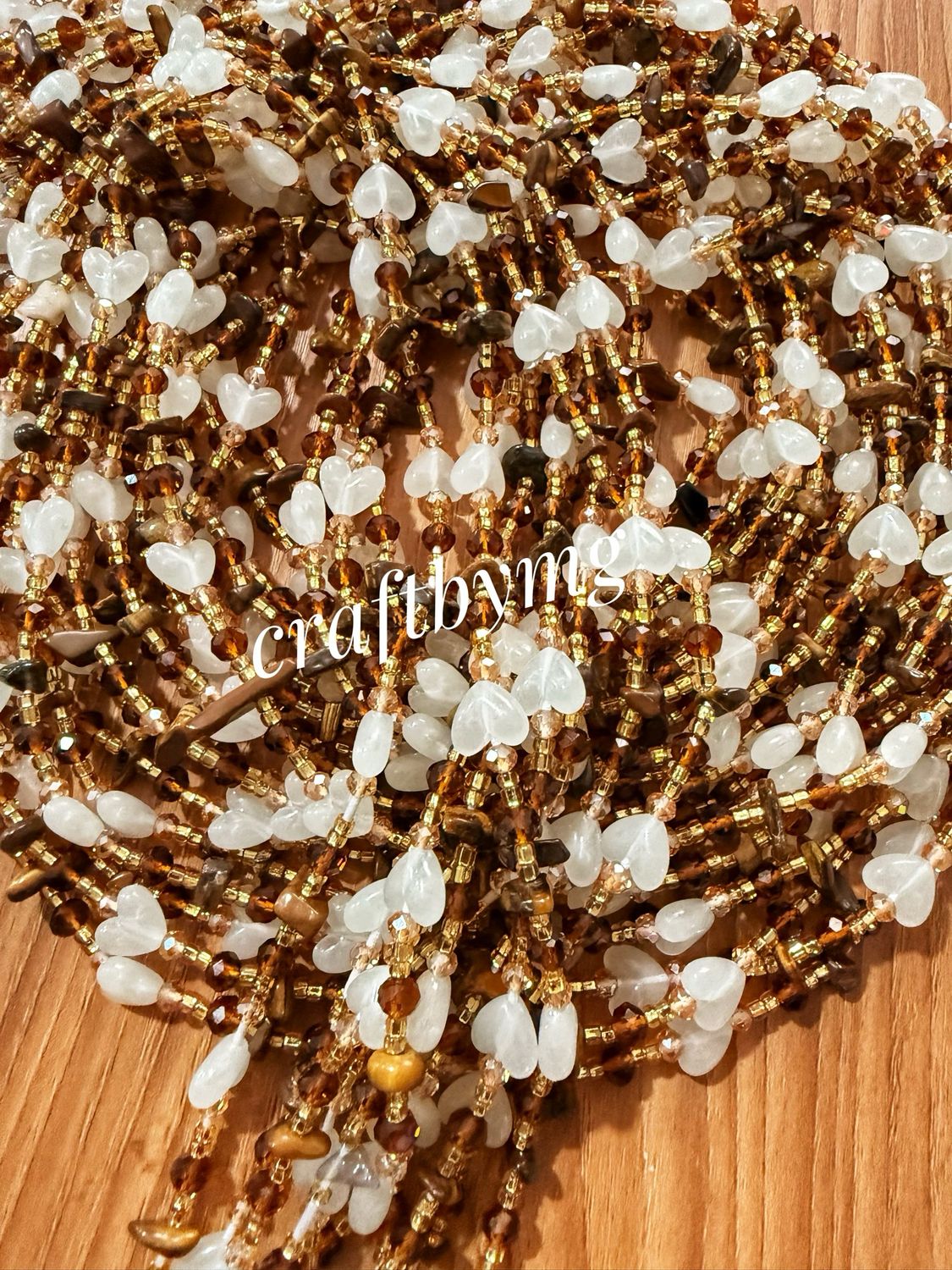 SERENA Waistbeads -Tigerstone X Glow In The Dark -Luxe
