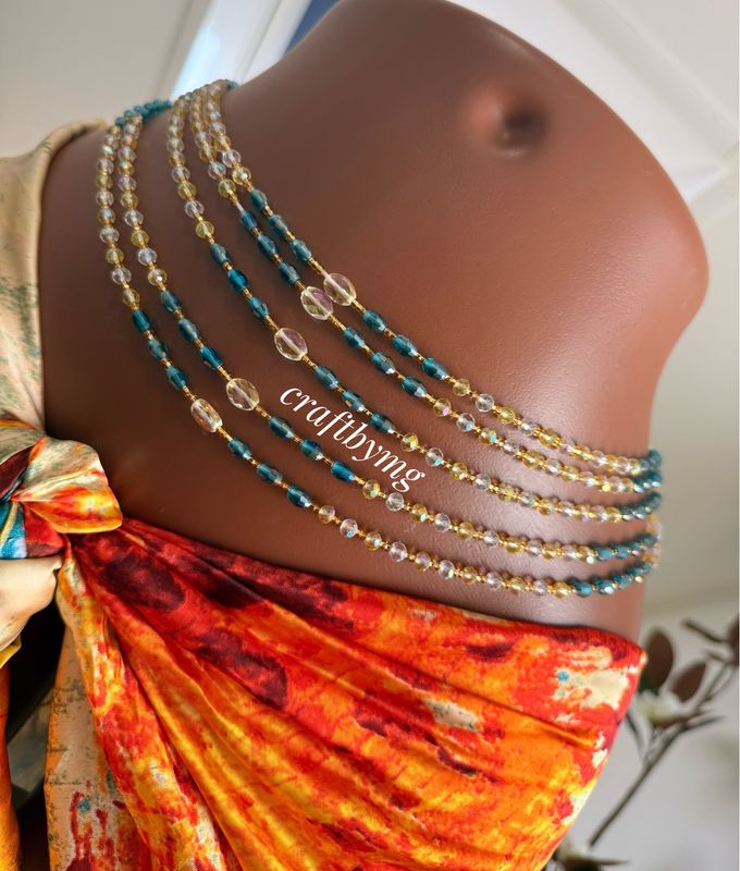 STACEY Waistbeads -Blue- Luxe