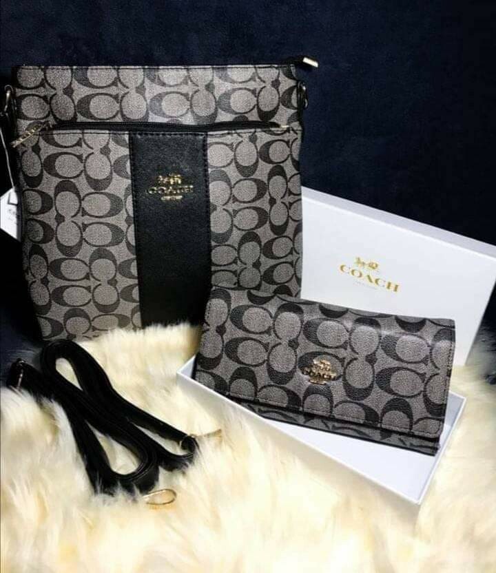 Sling bag and long wallet set