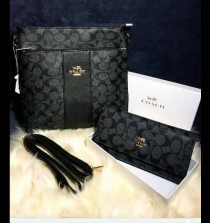 Sling bag and long wallet set