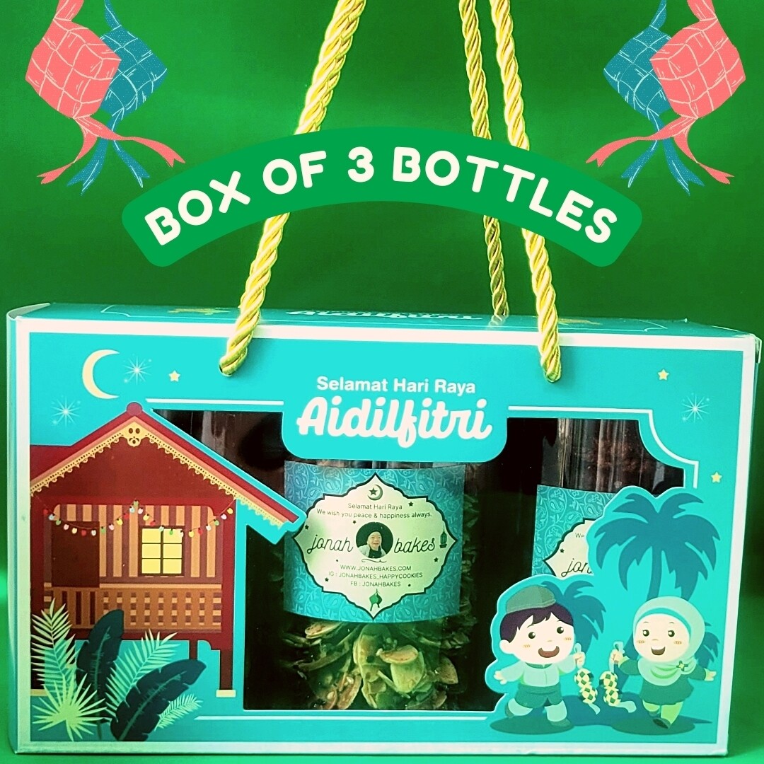 Raya Cookies By Jonah - Box Of 3 Bottles