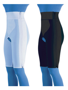 Compression Girdle Above Knee - Hook and Eye with Zipper