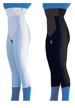 High Waist Girdle Below Knee - Contact Closure with Zipper