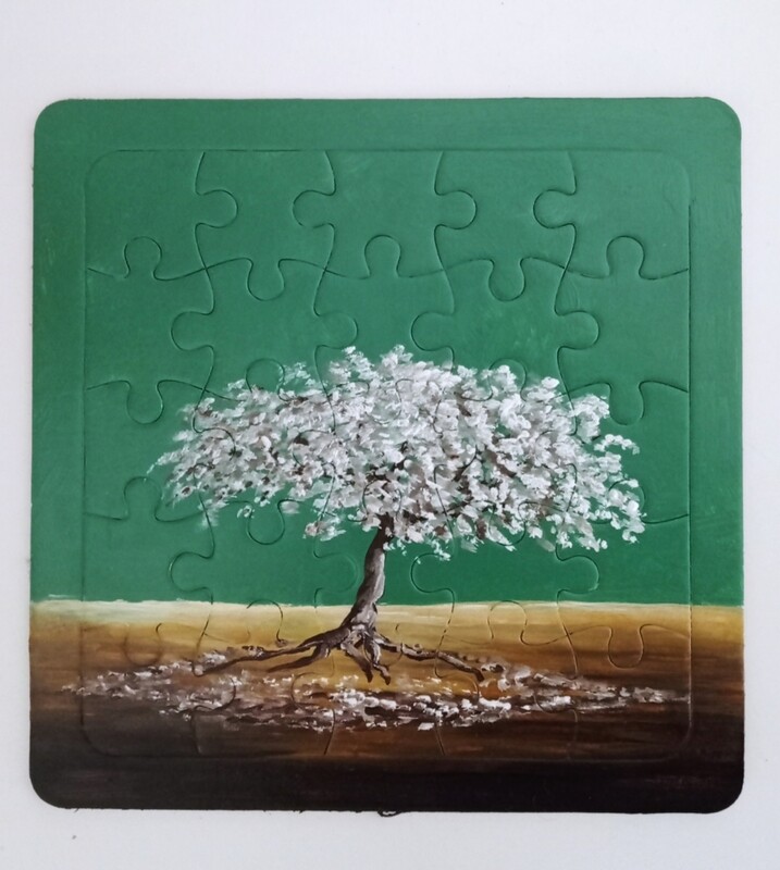 ALBERO DELLA VITA PUZZLE - DIPINTO A MANO