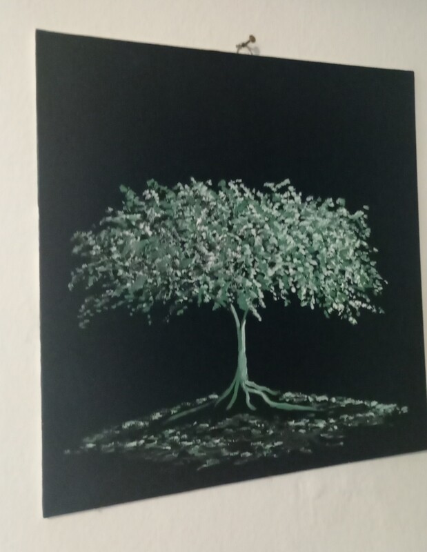 ALBERO DELLA VITA VERDE - SFONDO SCURO