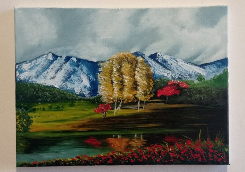 Quadro paesaggio montano
