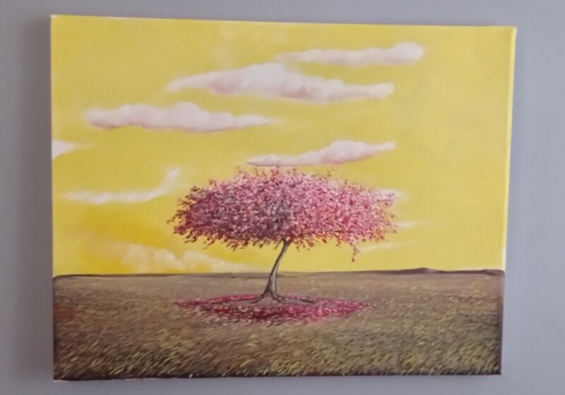 Quadro Tre of Life dipinto a olio