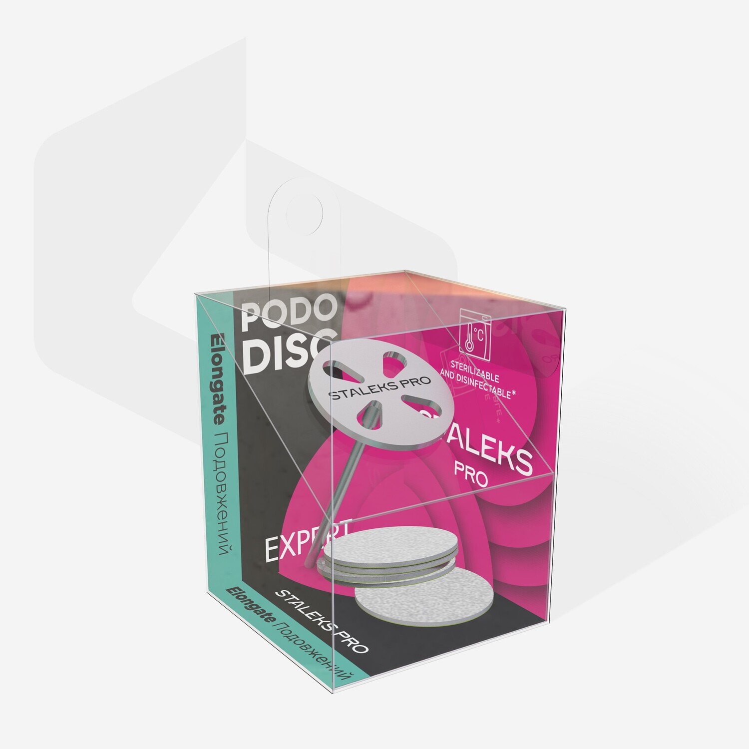 Pedikir podo disc set M + zamenski nastavci 180gran. 20mm 5kom.