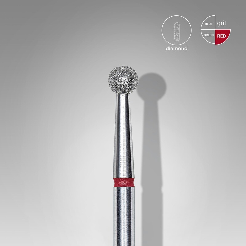 Dijamantski nastavak za električnu turpiju “loptica” crveni 3.5mm