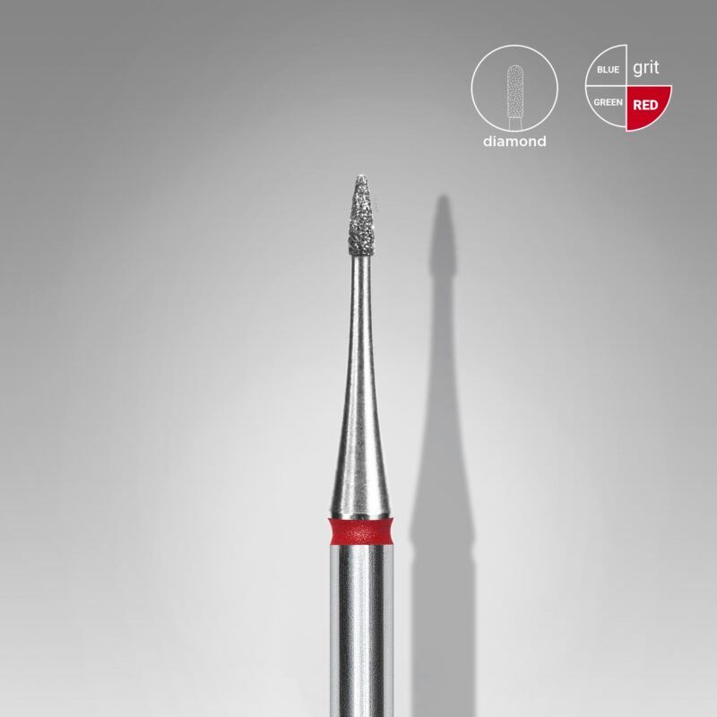 Dijamantski nastavak za električnu turpiju “mini plamen” crveni 1mm/3mm