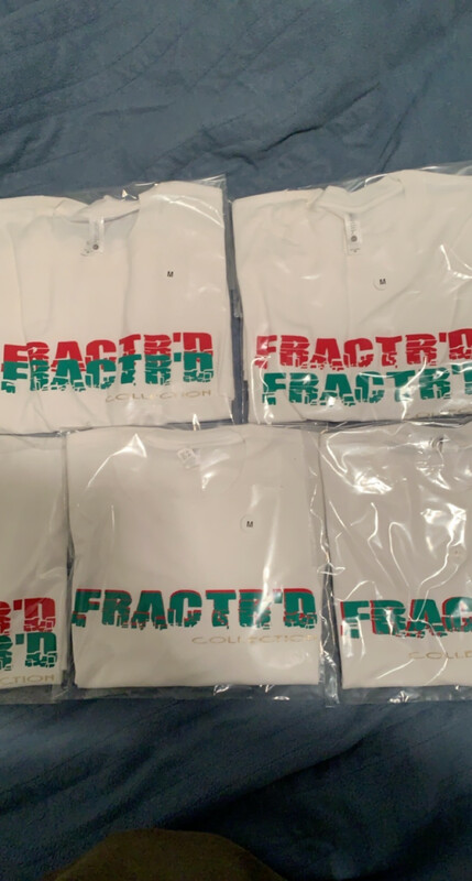 Christmas Fractr’d Collection Limited Edition T-shirts!! Vinyl Colors are red, green, and gold.