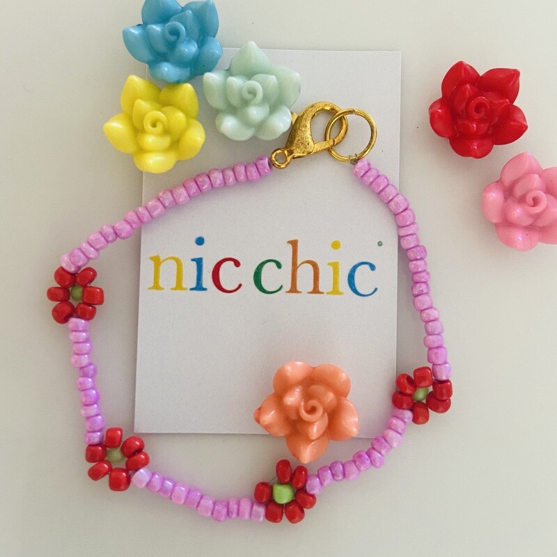 Color Up Your Life Bracelet Flower Pink