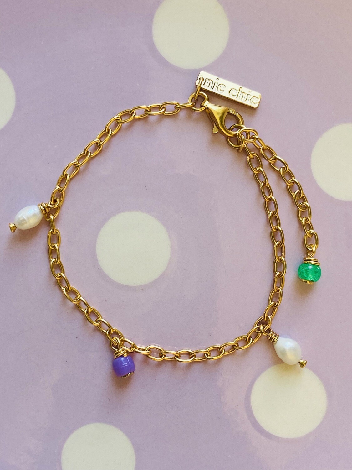 Bracelet Purple Unicorn Pearl
