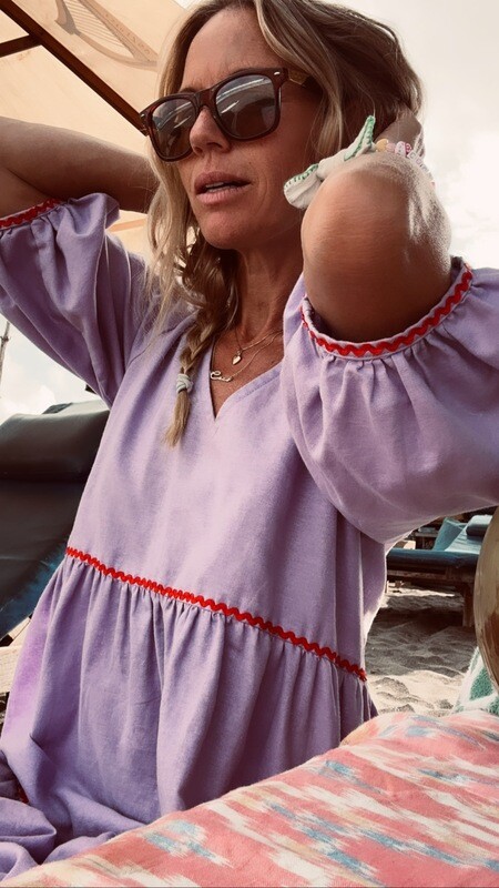 Linen Dress Berry