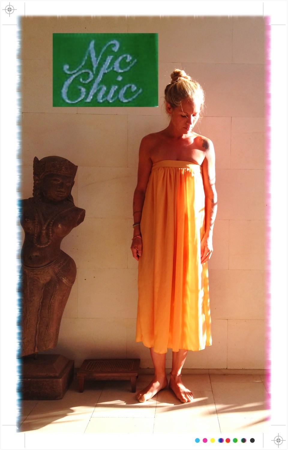 Silk-Dress orange