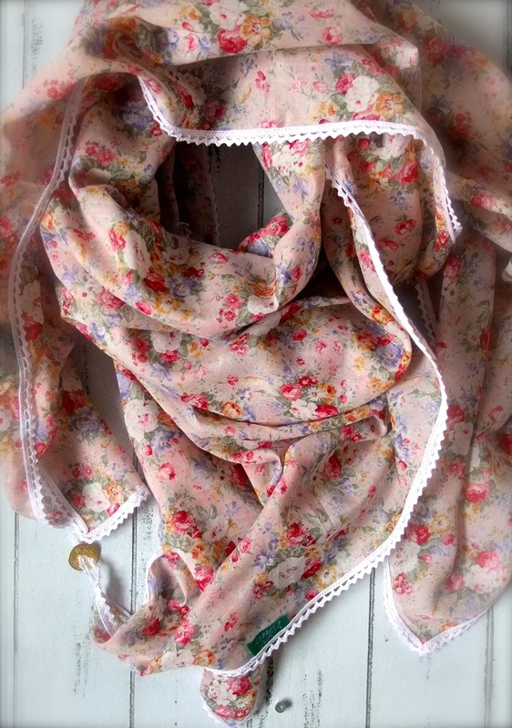 Schal Millefleurs rosa