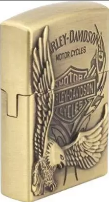 Harley Davidson Iron Butane Gas Flame Lighter