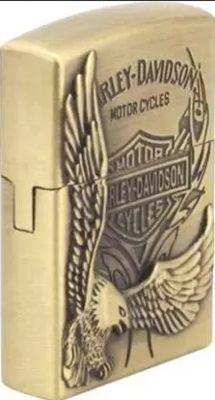 Harley Davidson Iron Butane Gas Flame Lighter