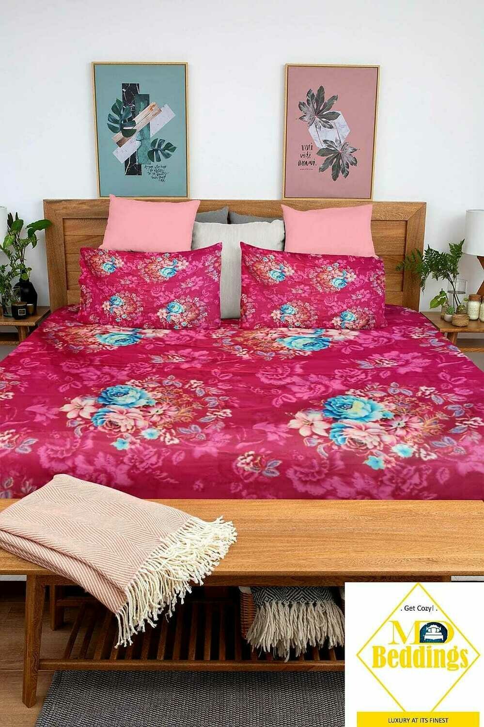 PINK FLORAL BEDDINGS ( DOUBLE) From £20.00