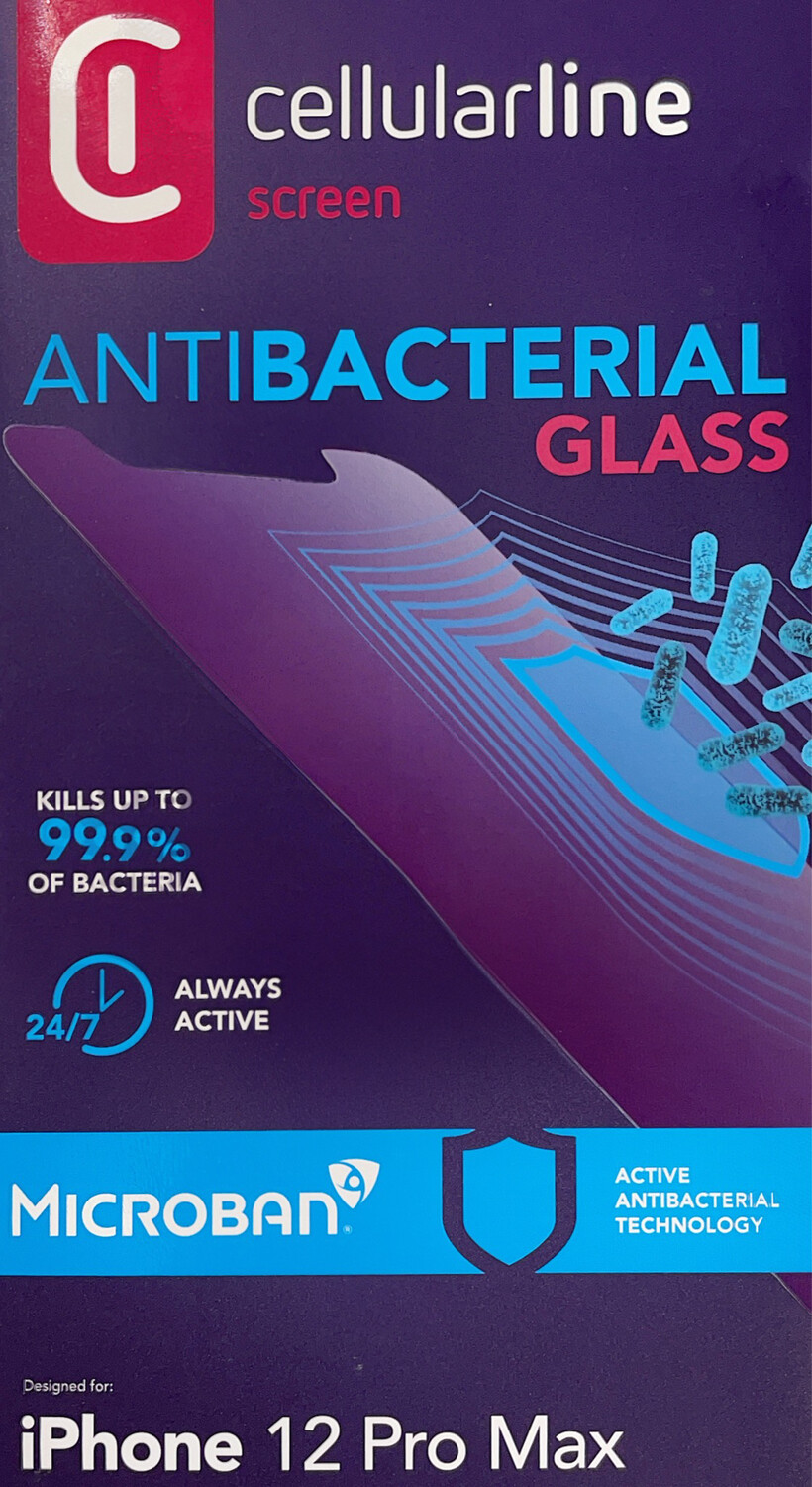 iPhone 12 Pro Max SP Gehard Glass Antimicorbieel transparant