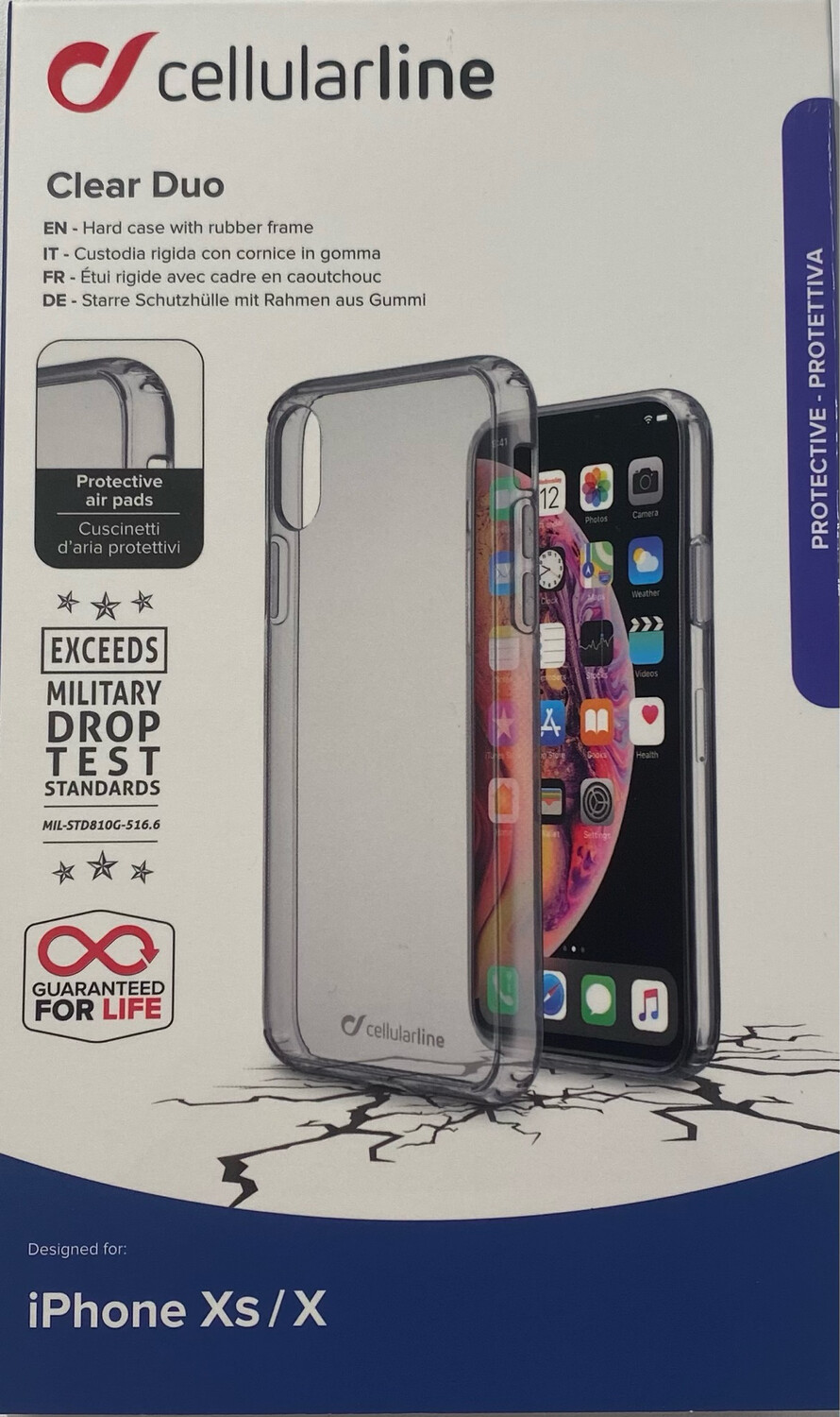 Cellular Line iPhone Xs/X Clear Duo