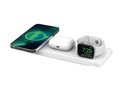 BoostCharge Pro 3in1 Wireless Charging Pad with MagSafe White