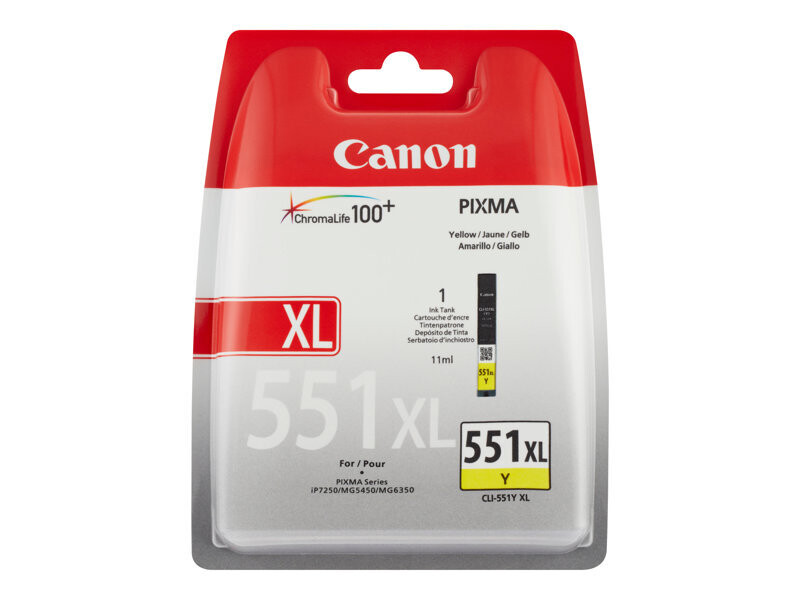 Inkt Canon CLI551 Geel XL