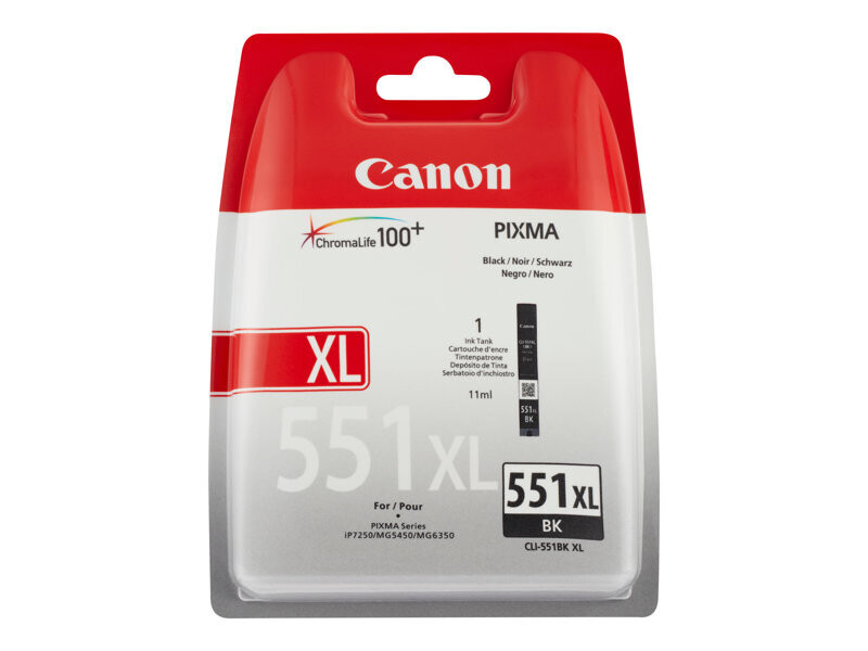 Inkt Canon CLI551 Zwart XL