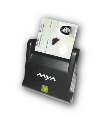 Smartcard Reader E-ID + sim adapter, black
