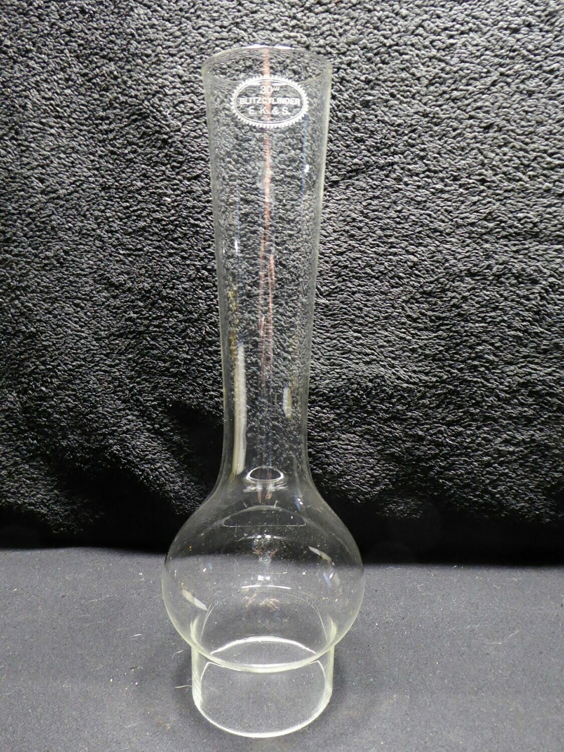 Alter Glaszylinder Petroleumlampe 30''' Blitzcylinder E.K. & S. Zylinder  Glas