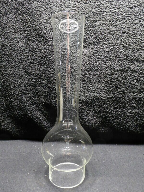 Alter Glaszylinder Petroleumlampe 30''' Blitzcylinder E.K. & S. Zylinder Glas