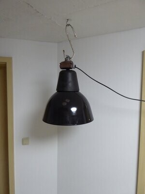 Alte Siemens Emaille Fabriklampe Industrielampe Hallenlampe Loft