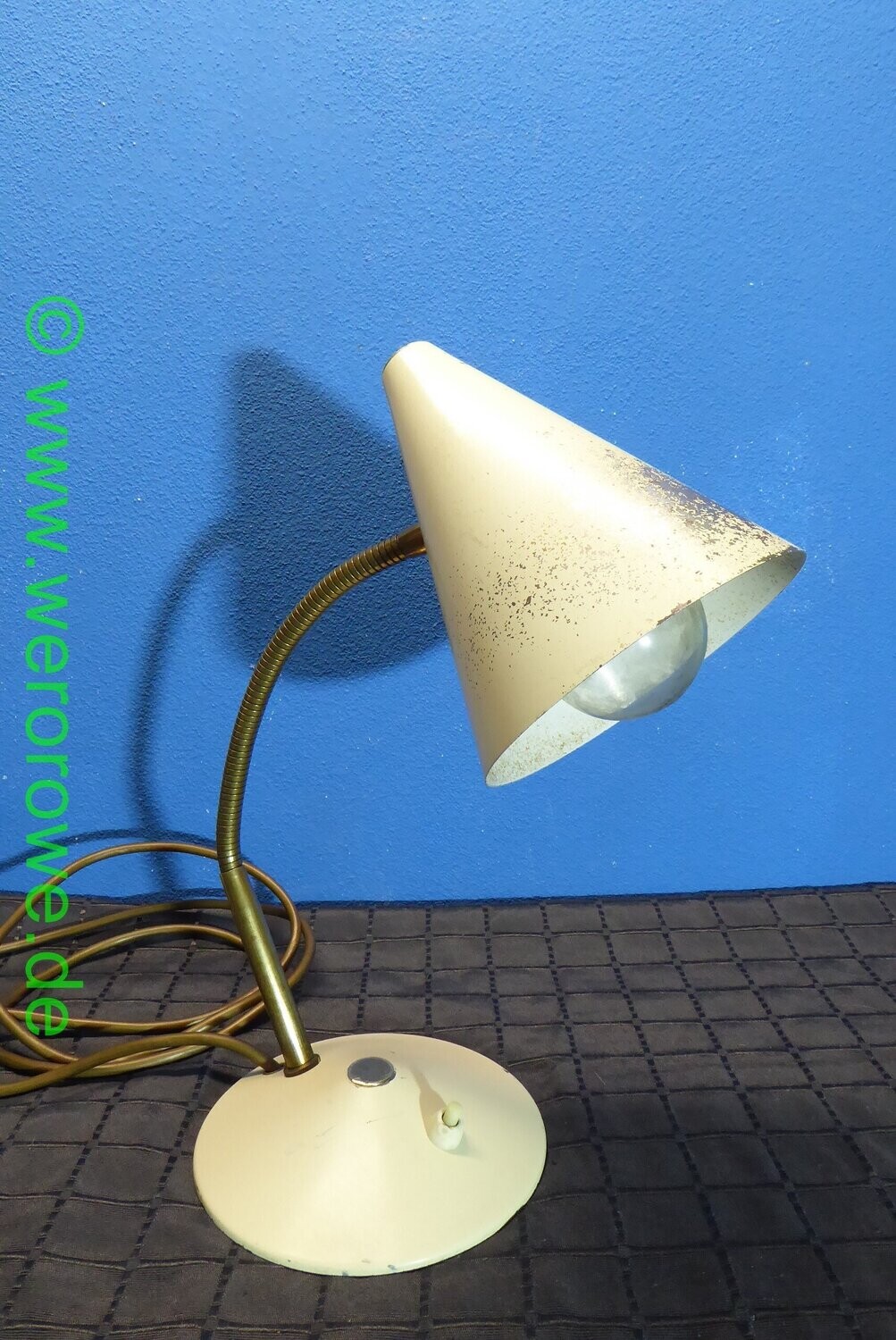 Alte Helo Tischlampe Space Age Tütenlampe Vintage