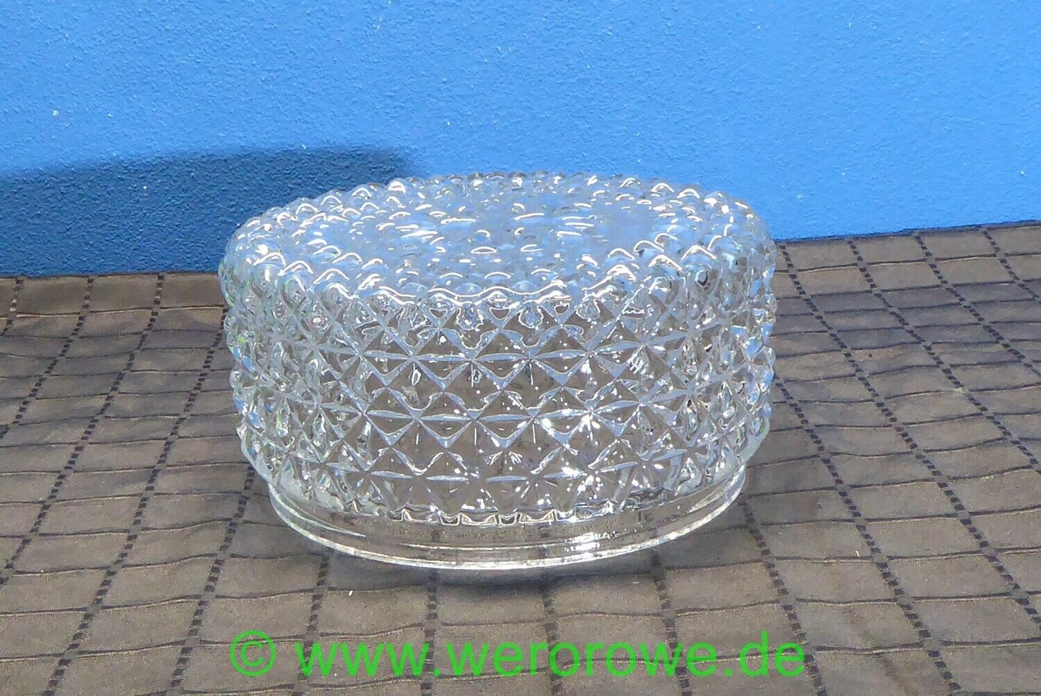Alter Glas Lampenschirm klar Klarglas zum klemmen Kellerlampe Dachbodenlampe