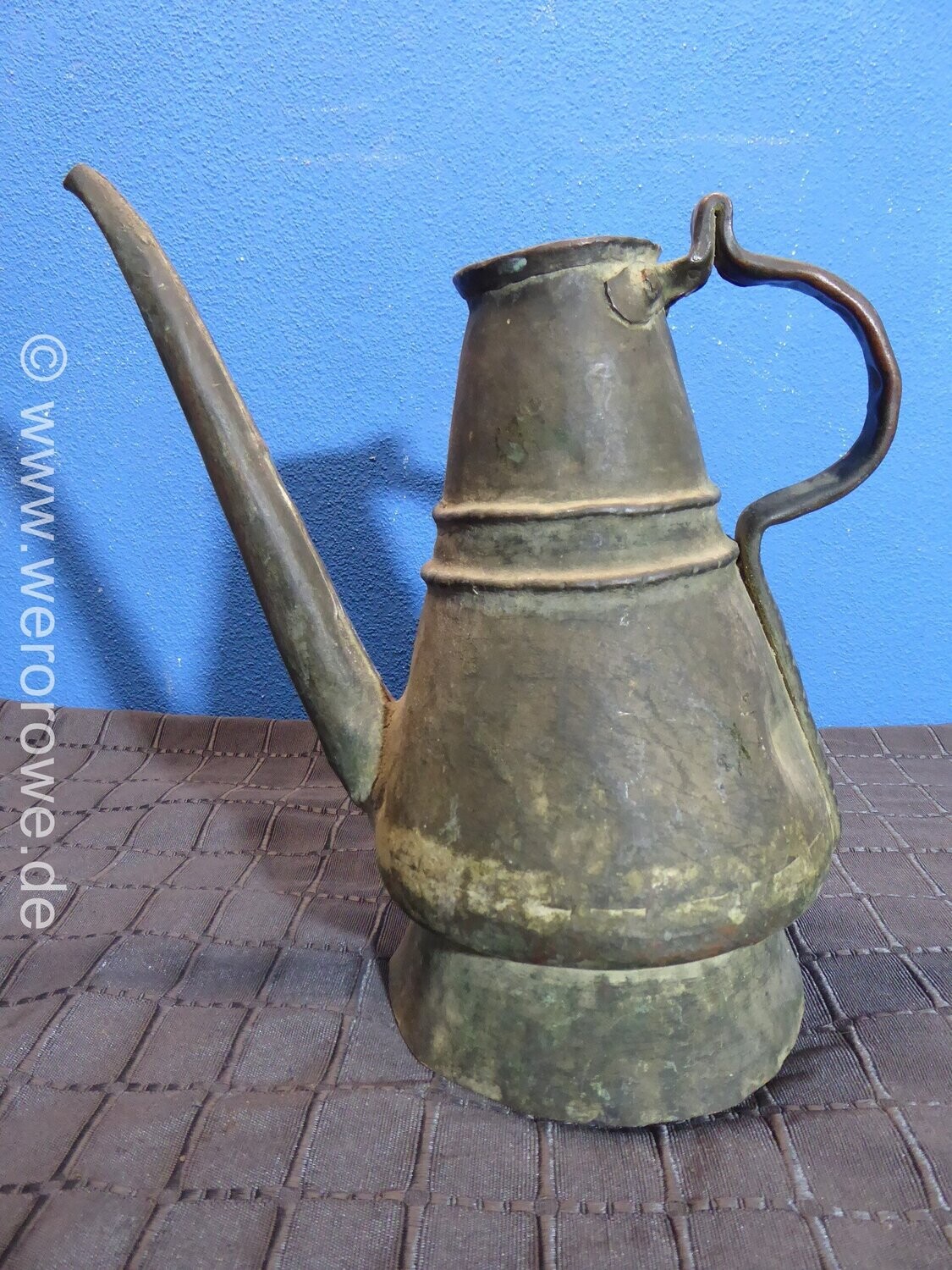 Alt antike Kupferkanne Teekanne Kaffeekanne Wasserkanne
