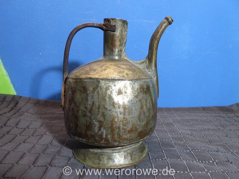 Alte antike Wasserkanne Teekanne Kupferkanne Karaffe Kupfer Kaffeekanne