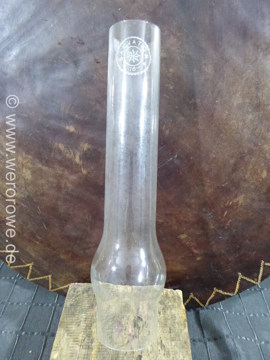 16''' Salvator Glaszylinder Petroleumlampe Glas Öllampe