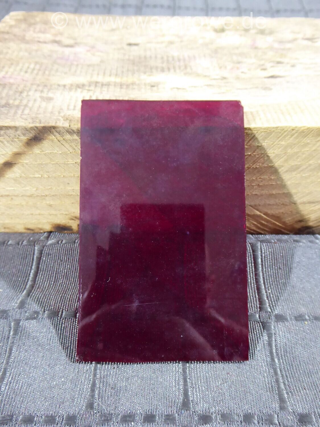 Altes Glas für Karbidlampe rot DB DR Glasscheibe rot 57,2 x 90 mm