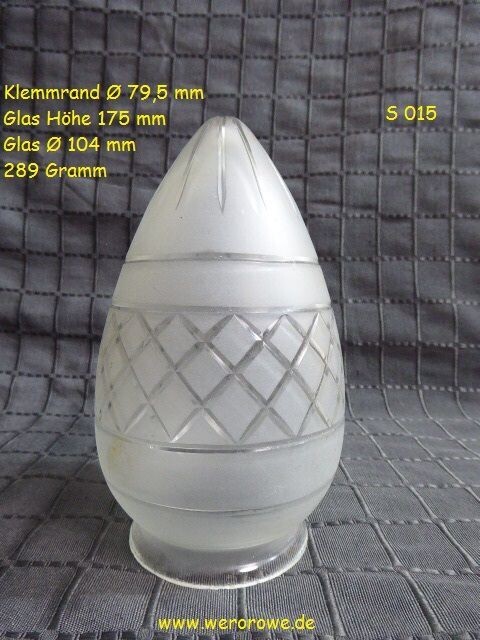 Jugendstil Glas Lampenschirm grau weiß satiniert Alt Antik Stil Lampenglas Glasschirm Ersatzglas
