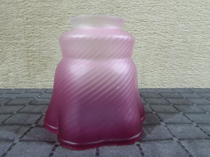 Glas Lampenschirm Tulpe rot satiniert Ersatzglas Lampe