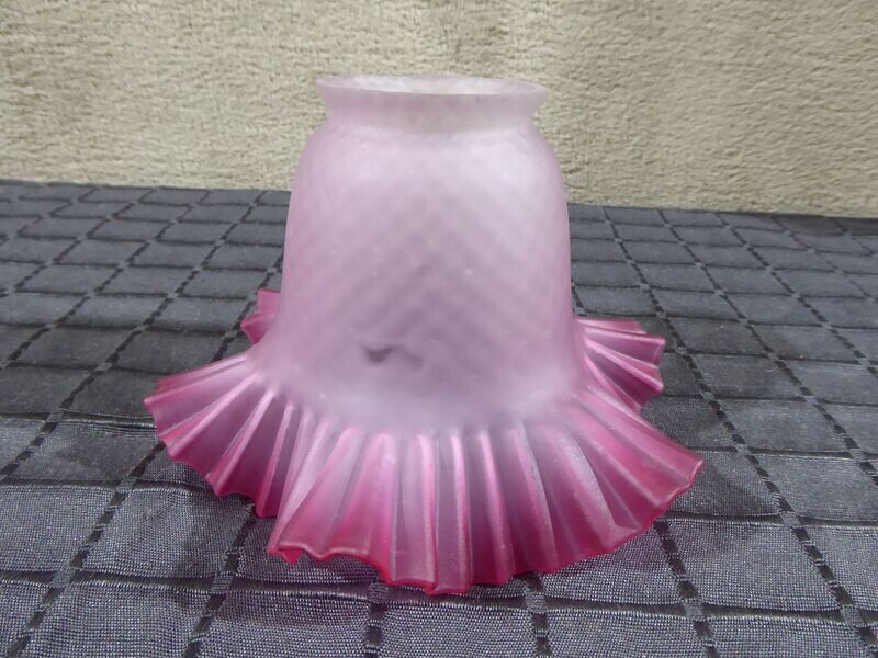 Glas Lampenschirm Tulpe rot Cranberry Tulpenglas