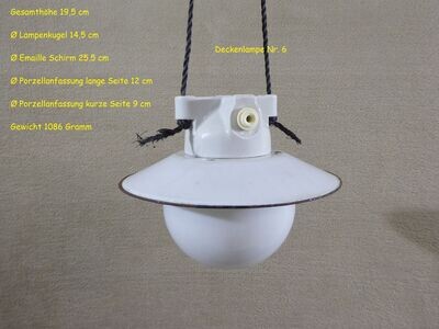 Alte Stalllampe Hoflampe Kellerlampe Kugellampe Porzellan E27