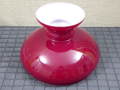 Vestaschirm rot Ø 280 277 mm Glasschirm Lampenschirm Glas Lampenglas Dunkelrot Lampe