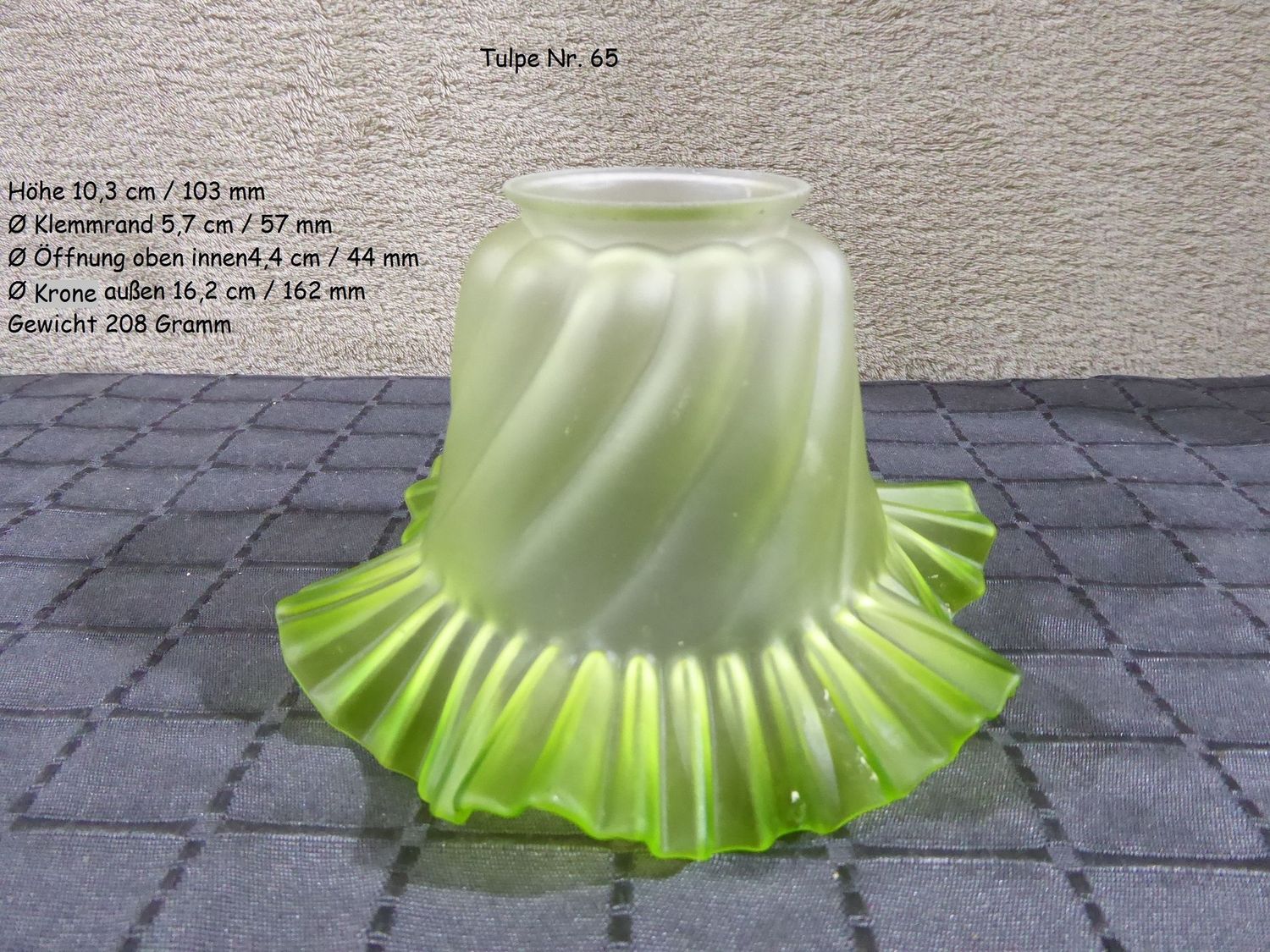 Glas Lampenschirm Tulpe Grün Tulpe Antik Stil Alt Tulpenglas Lampenglas Jugendstil Glasschirm