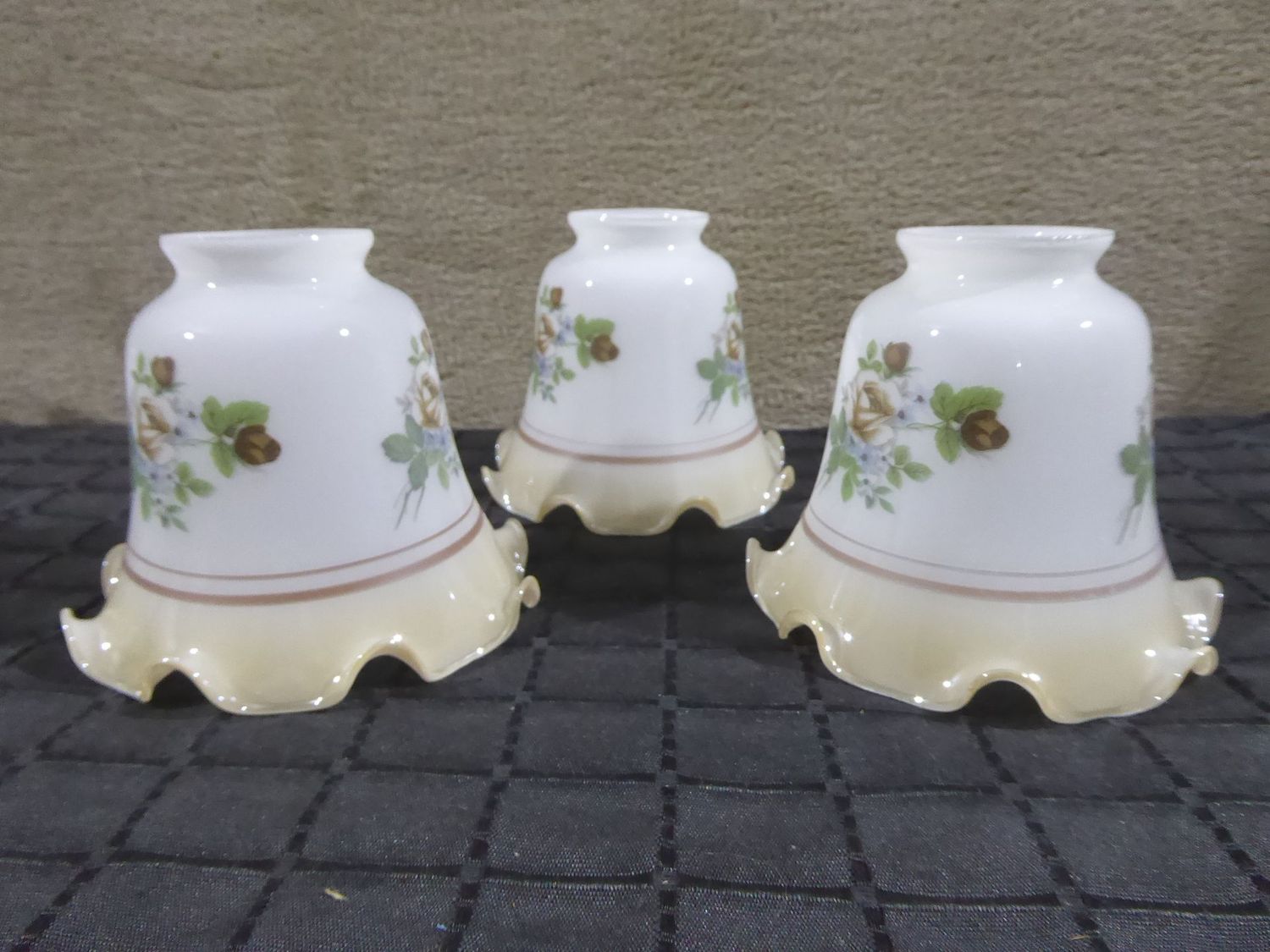 Glas Lampenschirm Tulpe weiß Lampenglas Tulpenglas Tulpenschirm Glasschirm