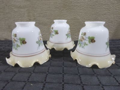 Glas Lampenschirm Tulpe weiß Lampenglas Tulpenglas Tulpenschirm Glasschirm