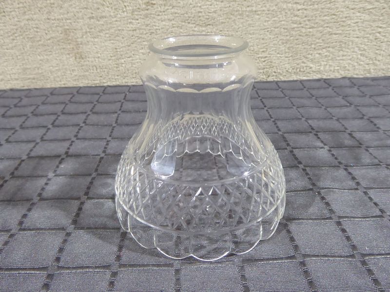 Jugendstil Glas Lampenschirm Kristallglas Sternenschliff Lampenglas Transparent Glasschirm Alt Antik Stil