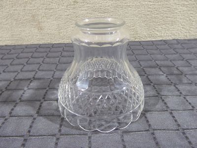 Jugendstil Glas Lampenschirm Kristallglas Sternenschliff Lampenglas Transparent Glasschirm Alt Antik Stil