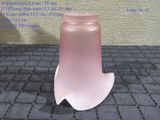 Glas Lampenschirm Tulpe Tulipe Lampenglas Rosa Rosé Matt Lampe Satiniert Glasschirm