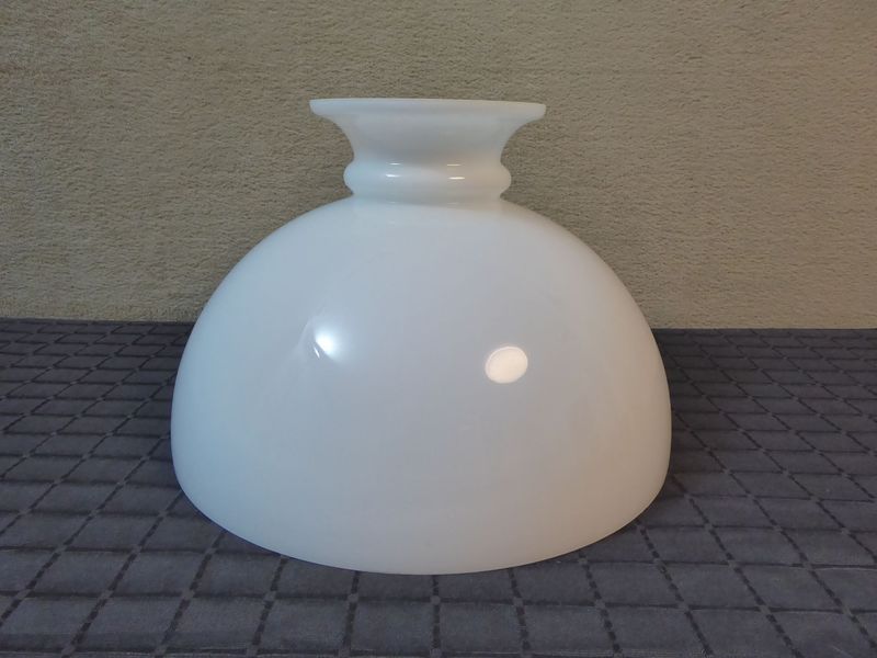Rochesterschirm Rochester Schirm Weiß Ø 330 mm Petroleumlampe Öllampe Lampenglas Glasschirm